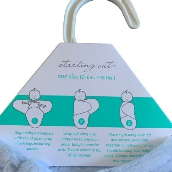 Starting Out Blue Fleece Swaddle Blanket & Buddy One Size - Picture 4 of 4